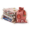 Kissitty 50Pcs 10 Styles Cotton & Linen Christmas Gift Bags ABAG-KS0001-05-10