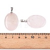 Natural Rose Quartz Pendants G-T138-207B-3