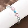 Alloy Rhinestone Slider Bracelets BJEW-A156-04P-1