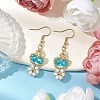 Handmade Glass Seed Beads Dangle Earrings EJEW-MZ00244-02-4