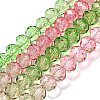 Transparent Painted Glass Beads Strands DGLA-A034-T6mm-A18-2