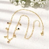 Brass Micro Pave Cubic Zirconia Teardrop Pendant Necklaces NJEW-B157-11G-1