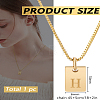 1Pc Stainless Steel Letter Rectangle Pendant Necklaces NJEW-LP0001-34H-G-2