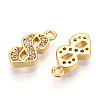 Brass Micro Pave Cubic Zirconia Charms KK-N261-104I-G-2