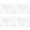 Heart with Paw Print Glass Hotfix Rhinestone FIND-WH0420-127-1