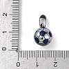 Trendy Necklace Findings 304 Stainless Steel FootBall/Soccer Ball Pendants STAS-L012-B01P-03-3