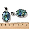 Natural Paua Shell Pendants FIND-Z032-05C-3