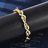 304 Stainless Steel Infinity Link Chain Bracelets for Women Men BJEW-F488-53B-G-3