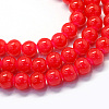 Baking Painted Imitation Jade Glass Round Bead Strands X-DGLA-Q021-10mm-05-1