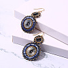 Glass Seed Braided Dangle Earrings for Women FIND-PW0024-17A-3