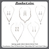 5 Sets 5 Styles Crystal Rhinestone Teardrop Dangle Stud Earrings & Pendant Lariat Necklace SJEW-AN0001-42-7