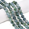 Dyed Natural White Jade Beads Strands G-T138-8mm-2104-1