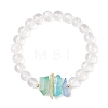 Natural Quartz Crystal Beaded Stretch Bracelets for Women BJEW-TA00727-4