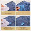 4Pcs 4 Colors Denim Cloth Iron on Sew on Patches SENE-TA0001-04-5