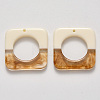 Two Tone Resin Pendants X-RESI-N020-02A-1