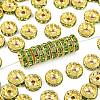 Brass Grade A Rhinestone Spacer Beads RSB039NF-10G-1
