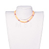 Handmade Polymer Clay Heishi Beads Choker Necklaces NJEW-JN02446-02-4