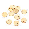 201 Stainless Steel Stamping Blank Tag Pendants STAS-T058-8mm-G-1