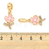 Rack Plating Alloy Enamel Flower European Dangle Charms FIND-B034-15G-01-3