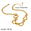 304 Stainless Steel Geometric Irregular Ring Link Chain Necklaces for Women WGC0149-01-1