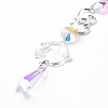 AB Color Plated Crystal Bullet Big Pendant Decorations HJEW-G019-03F-8