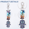 3Pcs Natural & Synthetic Gemstone Chips Cluster Pendant Decoration HJEW-CA0001-35-6