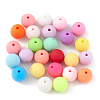 80Pcs Rubberized Style Opaque Acrylic Beads MACR-SP0001-64-7