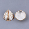 Electroplate Sea Shell Pendants SSHEL-S261-07-2
