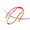 Resin Evil Eye Bead Link Couple Bracelets FS-WG1292E-02-1