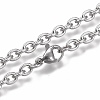 Tarnish Resistant 304 Stainless Steel Cable Chain Anklets LS-AJEW-H100-01P-2