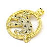 Brass Micro Pave Cubic Zirconia Pendants KK-K354-08C-G-2