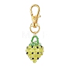 Glass Seed Beaded Strawberry Pendant Decoration HJEW-MZ00160-01-2