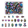 Kissitty 80Pcs 20 Style Rack Plating Rainbow Color Alloy Beads FIND-KS0001-18-10