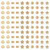 100Pcs 5 Styles Tibetan Style Alloy Beads FIND-TA0010-99MG-2