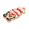 Christmas Theme Alloy Enamel Pendants ENAM-M221-01KCG-07-2