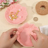 2Pcs Bowknot Porcelain Jewelry Storage Display Trays for Rings AJEW-GL0003-48A-3