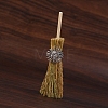 Mini Witch Wiccan Altar Broom with Alloy Charms PW-WGDD577-07-1