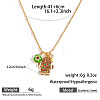 304 Stainless Steel Enamel & Rhinestone & Resin Christmas Pendant Necklaces for Women FS-WG85DFF-06-1