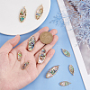 10Pcs 2 Styles Resin  Abalone Paua Shell Pendants FIND-BC0004-61-3