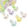 48Pcs 2 Styles UV Plating Transparent Acrylic Beads SACR-FS0001-36-3
