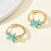 Brass Micro Pave Cubic Zirconia Hoop Earrings for Women EJEW-A167-23G-02-2