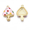 Autumn Theme Rack Plating Alloy Enamel Pendants ENAM-N055-056A-3