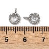 304 Stainless Steel Micro Pave Cubic Zirconia Charms STAS-K302-01D-P-3