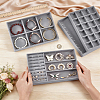4Pcs 4 Styles MDF Covered with Velvet Jewelry Display Trays CON-UN0001-16B-4