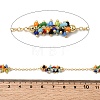Handmade Glass Seed Beaded Cluster Chains CHC-K017-06G-3
