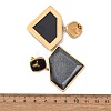 304 Stainless Steel & Acrylic Dangle Stud Earrings EJEW-T054-04G-3