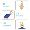 21Pcs 7 Styles Brass Enamel Charms KK-TA0003-19C-5