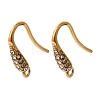304 Stainless Steel Rhinestone Earring Hooks STAS-B128-43G-1