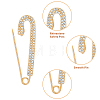 15Pcs 3 Colors Crystal Rhinestone Safety Pin Brooches FIND-DC0003-15-3