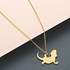 201 Stainless Steel Lizard Pendant Necklaces FS-WG6D12E-01-1